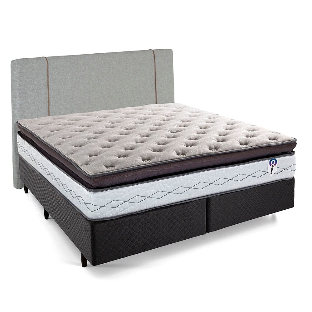 Cama com apoios de cabeça ajustáveis e prática cama de casal 160x200 cm